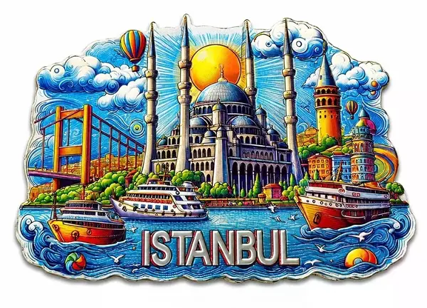 İstanbul Temalı Silikon Buzdolapı Süsü Magnet Alk5375