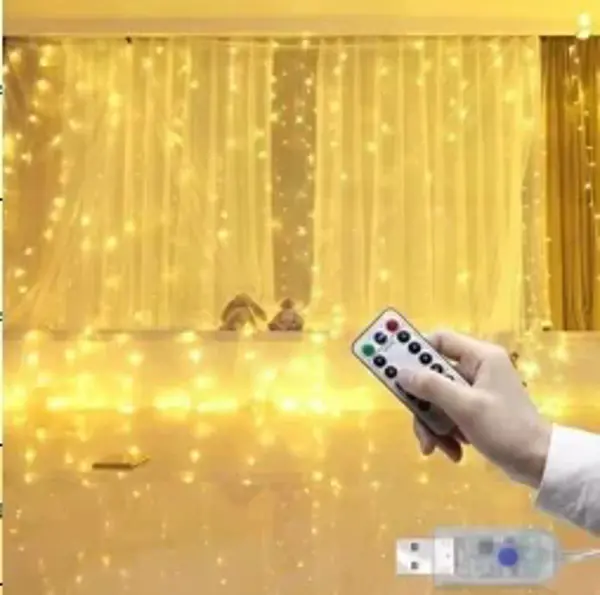 Tel Perde Led 3*3m 300 Led Gün Işığı