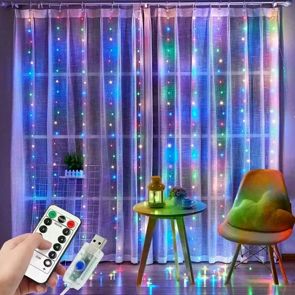 Tel Perde Led 3*3m 300 Led Rgb