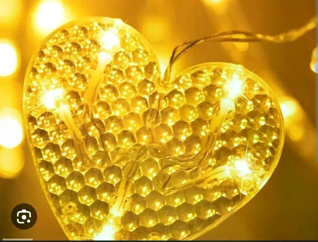 Kalp Perde Led 3m 6 Sıra 12 Adet Kalp Led Işık Gün Işığı