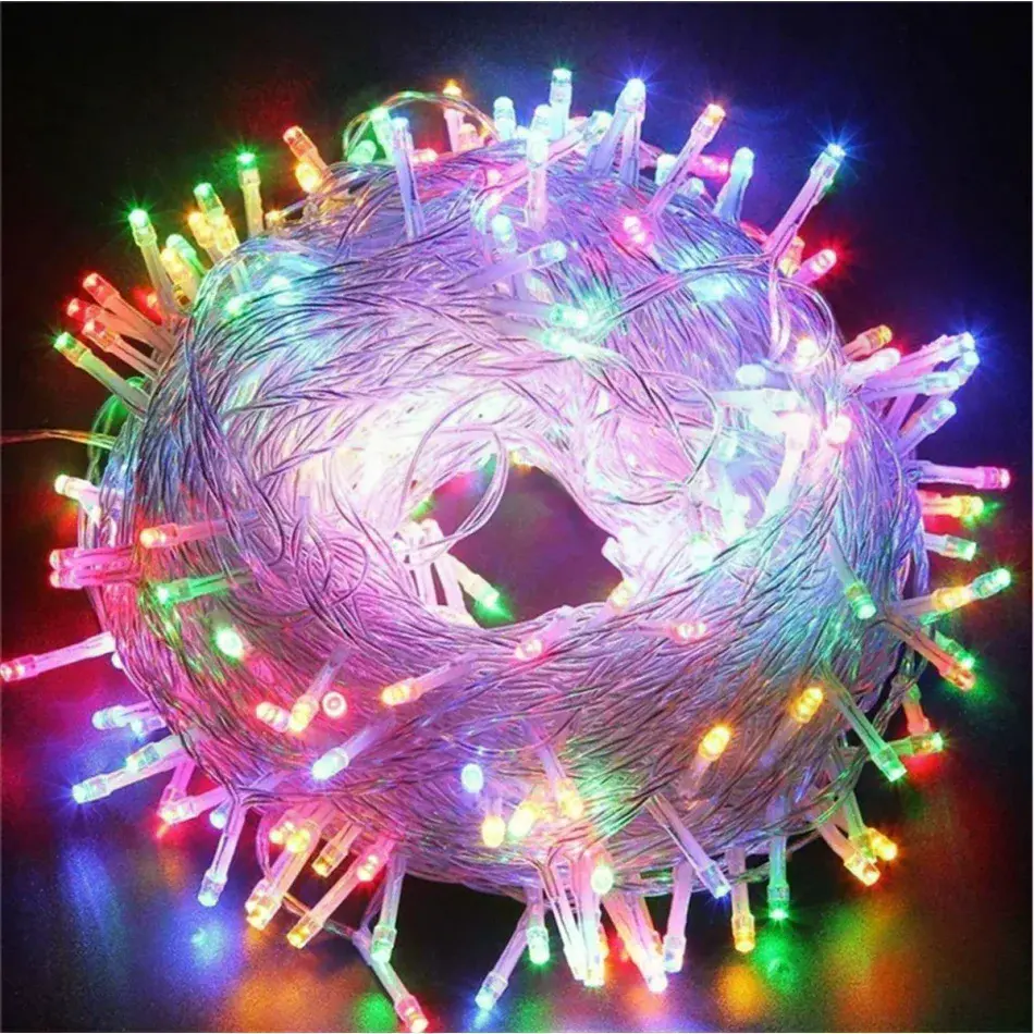 10m 100 Led Boncuk Lamba Rgb Işık Şeffaf Kablo Mz-18-1