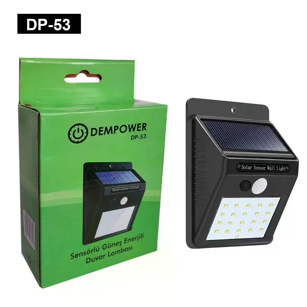 Sensörlü Güneş Enerjili Led Lamba
