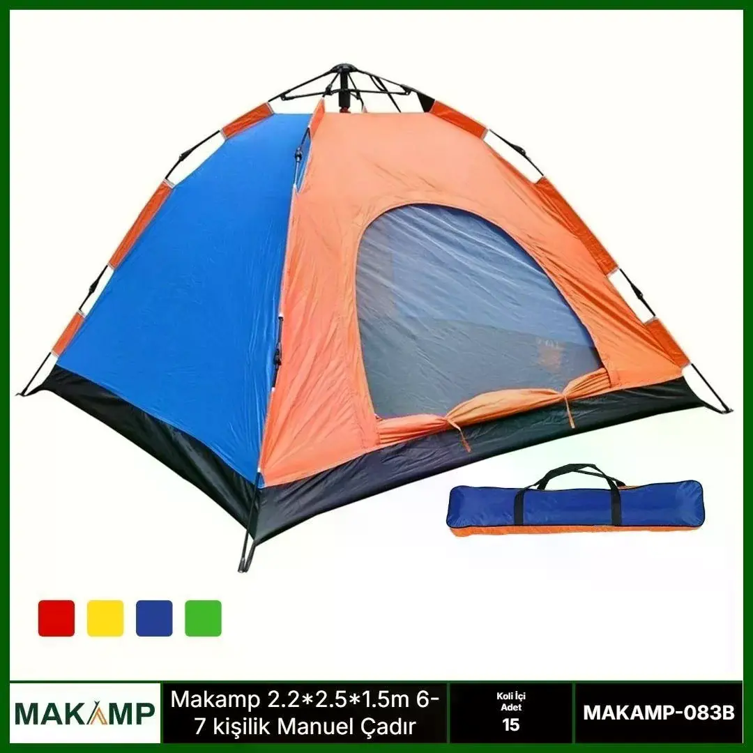 2.2*2.5*1.5m 6-7 Kişilik Manuel Çadır