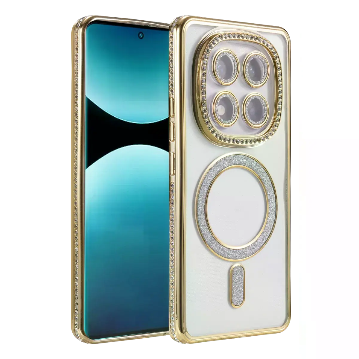 Xiaomi Redmi Note 15 Pro Plus 5g Joke Simli Magneticsafe Kılıf - Gold