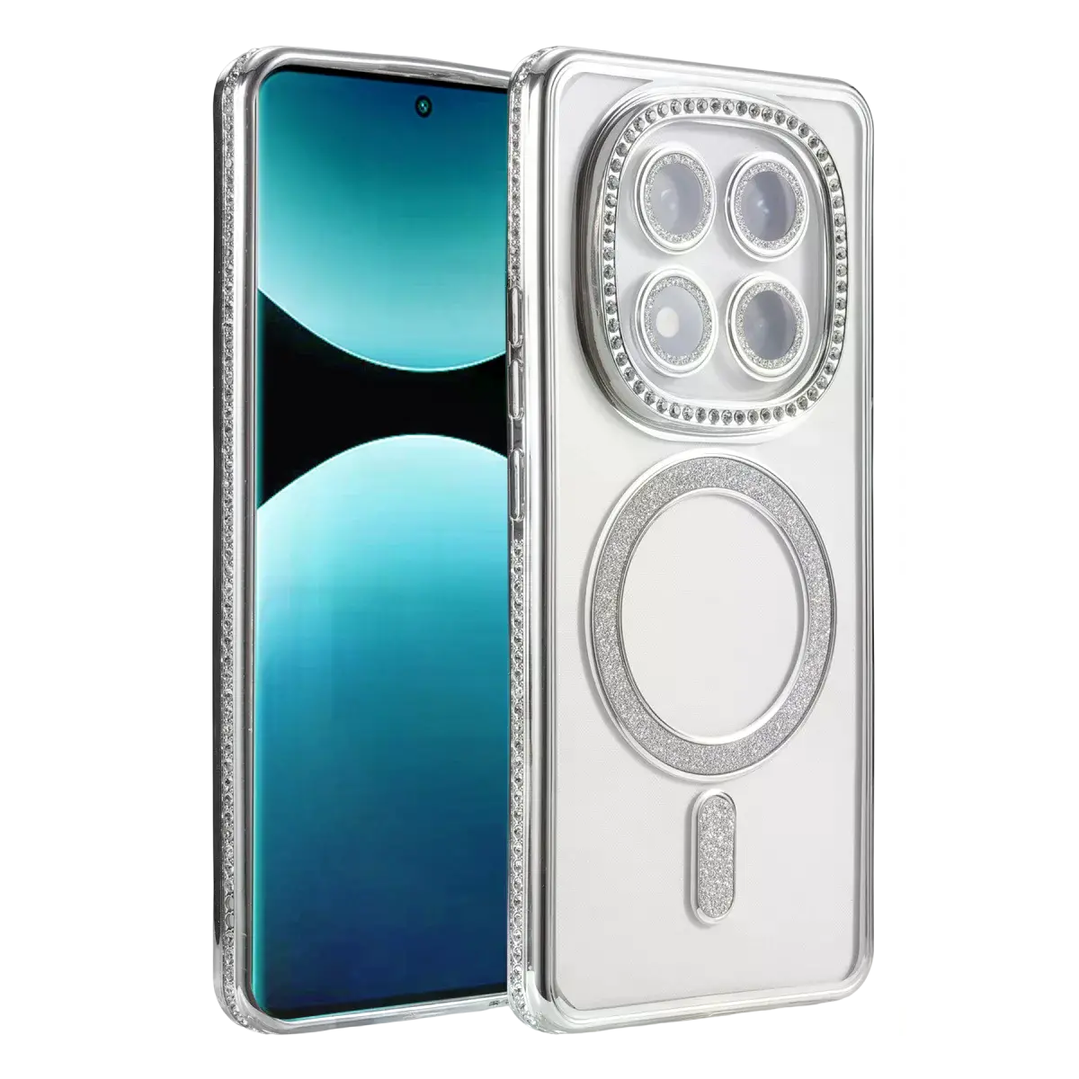 Xiaomi Redmi Note 15 Pro Plus 5g Joke Simli Magneticsafe Kılıf - Gümüş