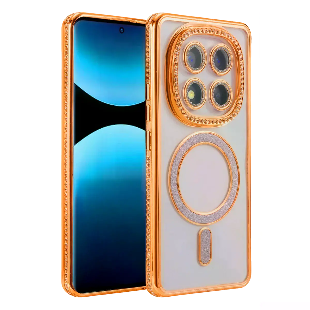 Xiaomi Redmi Note 15 Pro Plus 5g Joke Simli Magneticsafe Kılıf - Turuncu