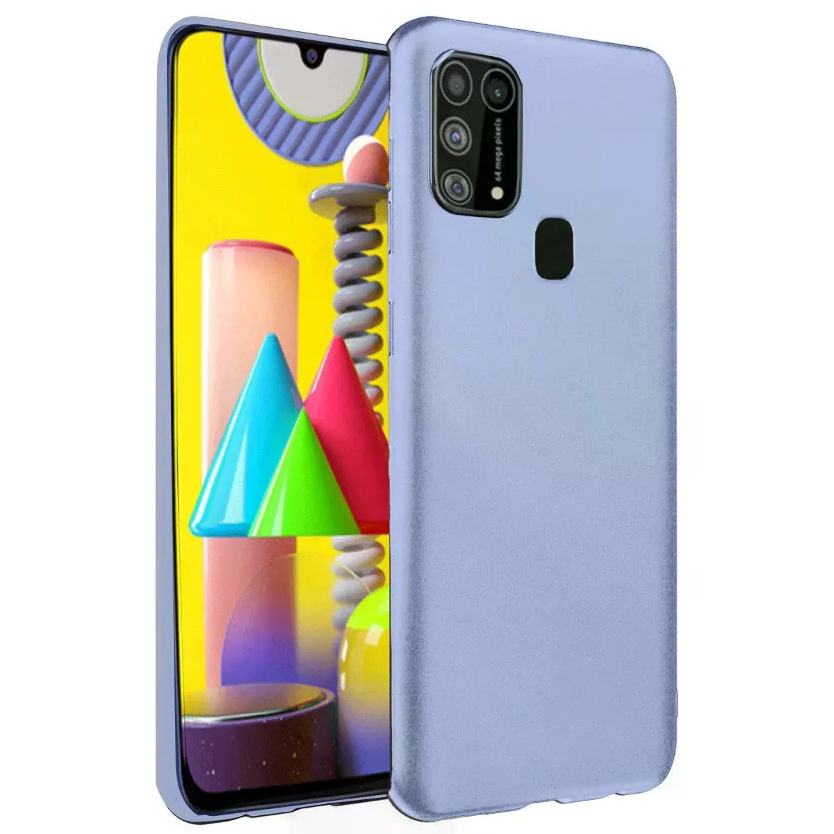 Samsung Galaxy M31 Kılıf Nano İçi Kadife Silikon - Lila