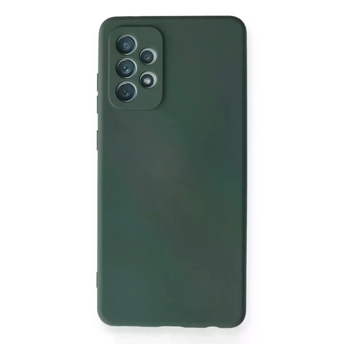 Samsung Galaxy A72 Kılıf Nano İçi Kadife Silikon - Koyu Yeşil