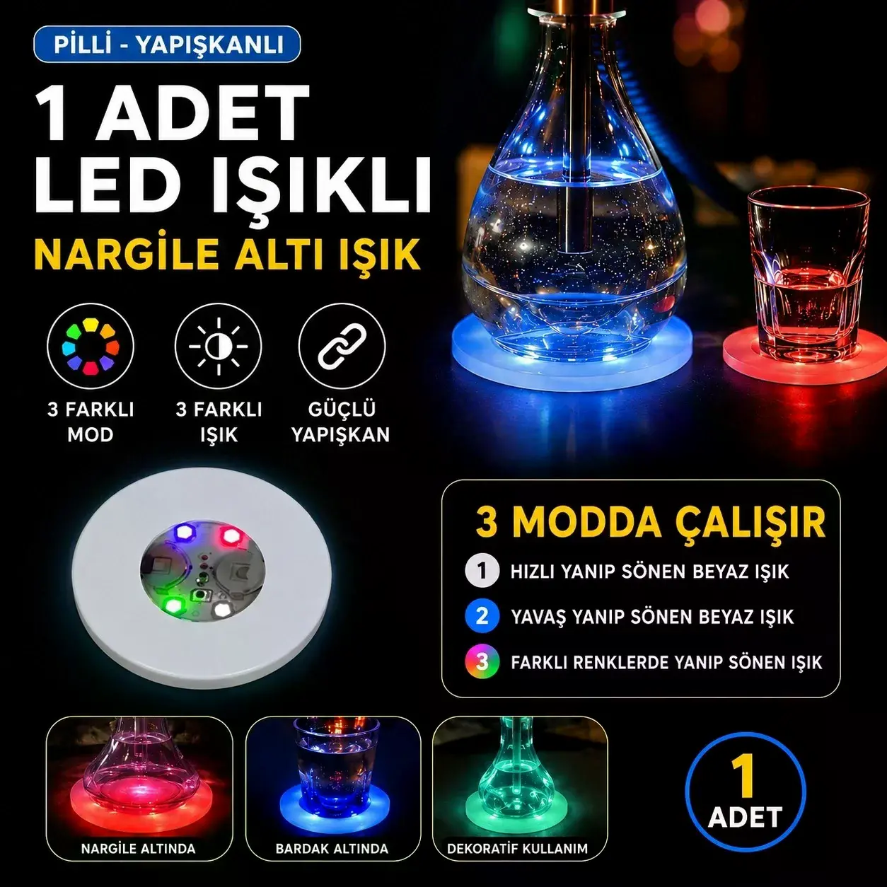 Rgb Led  Altı Işık 1 Adet