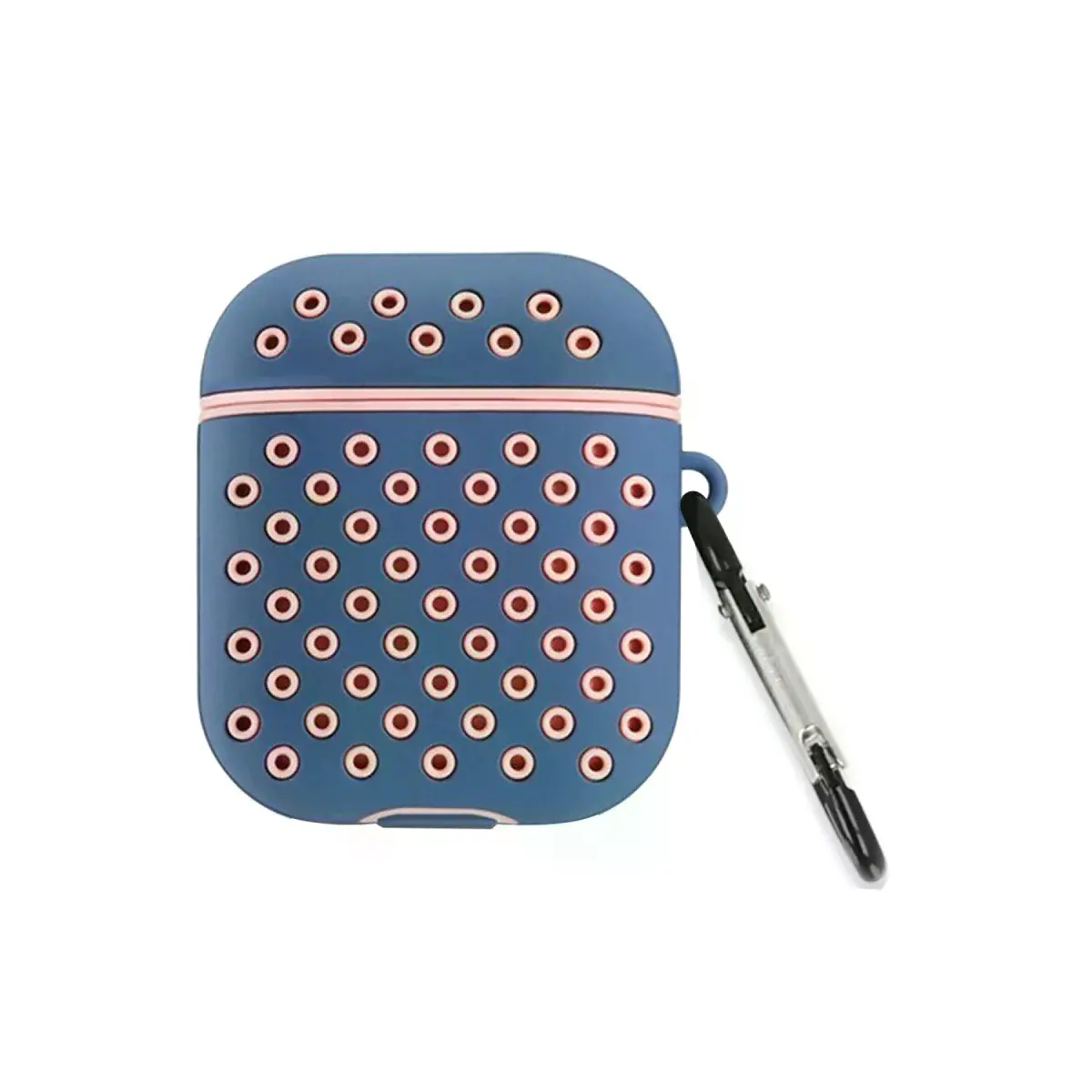 Airpods 3 (3.nesil) Spor Delikli Kılıf - Mavi-pembe