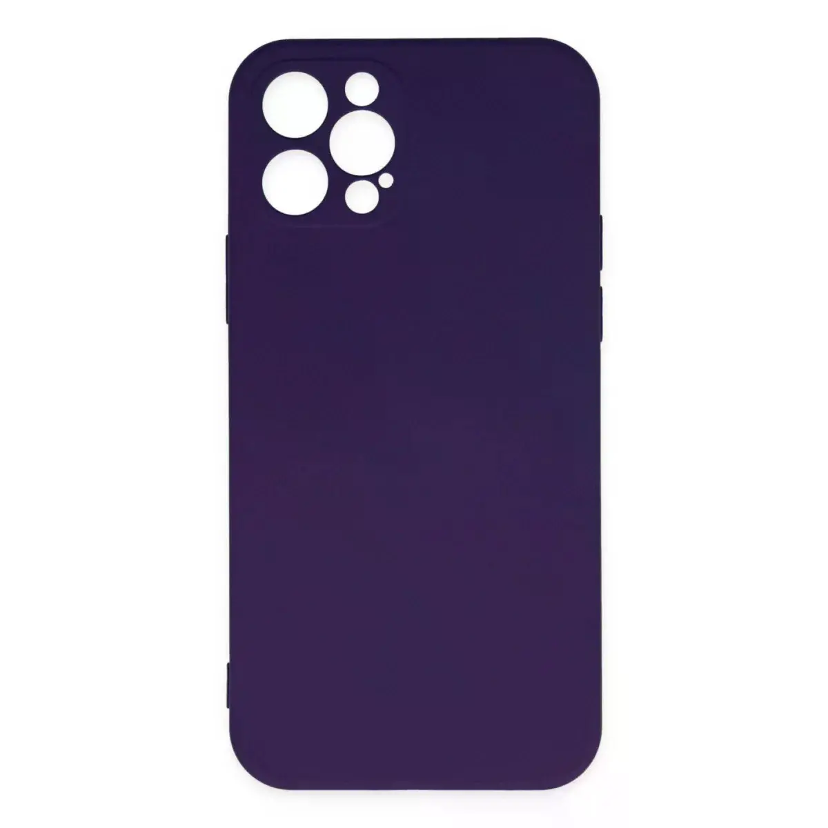 İphone 12 Pro Max Kılıf Nano İçi Kadife Silikon - Mor