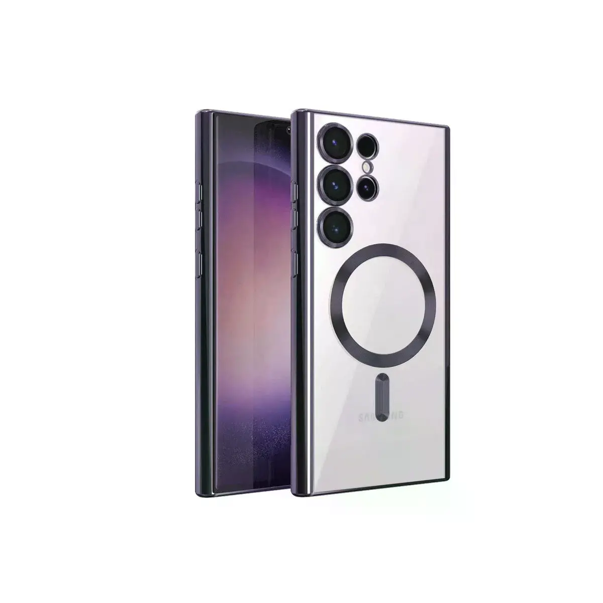 Samsung Galaxy S24 Ultra Kılıf Kross Magneticsafe Kapak - Mor