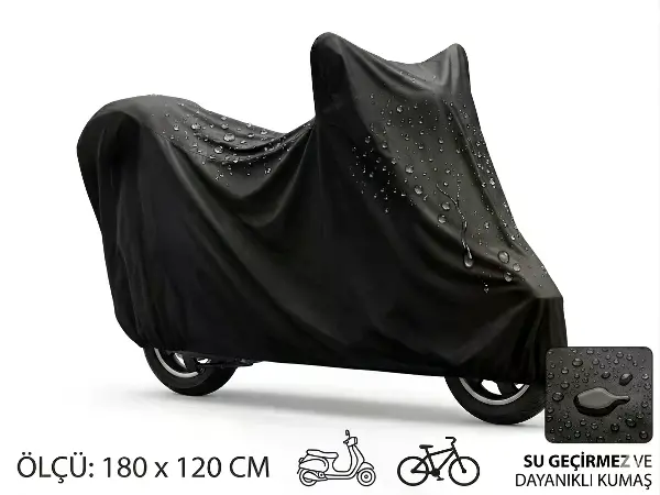Motosiklet Ve Scooter Koruma Brandası – Su Ve Toz Geçirmez 180x120 Cm