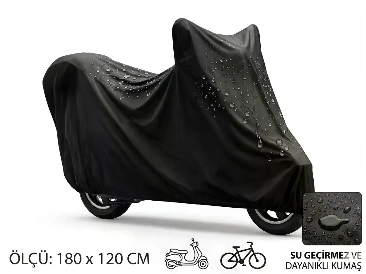 Motosiklet Ve Scooter Koruma Brandası – Su Ve Toz Geçirmez 180x120 Cm
