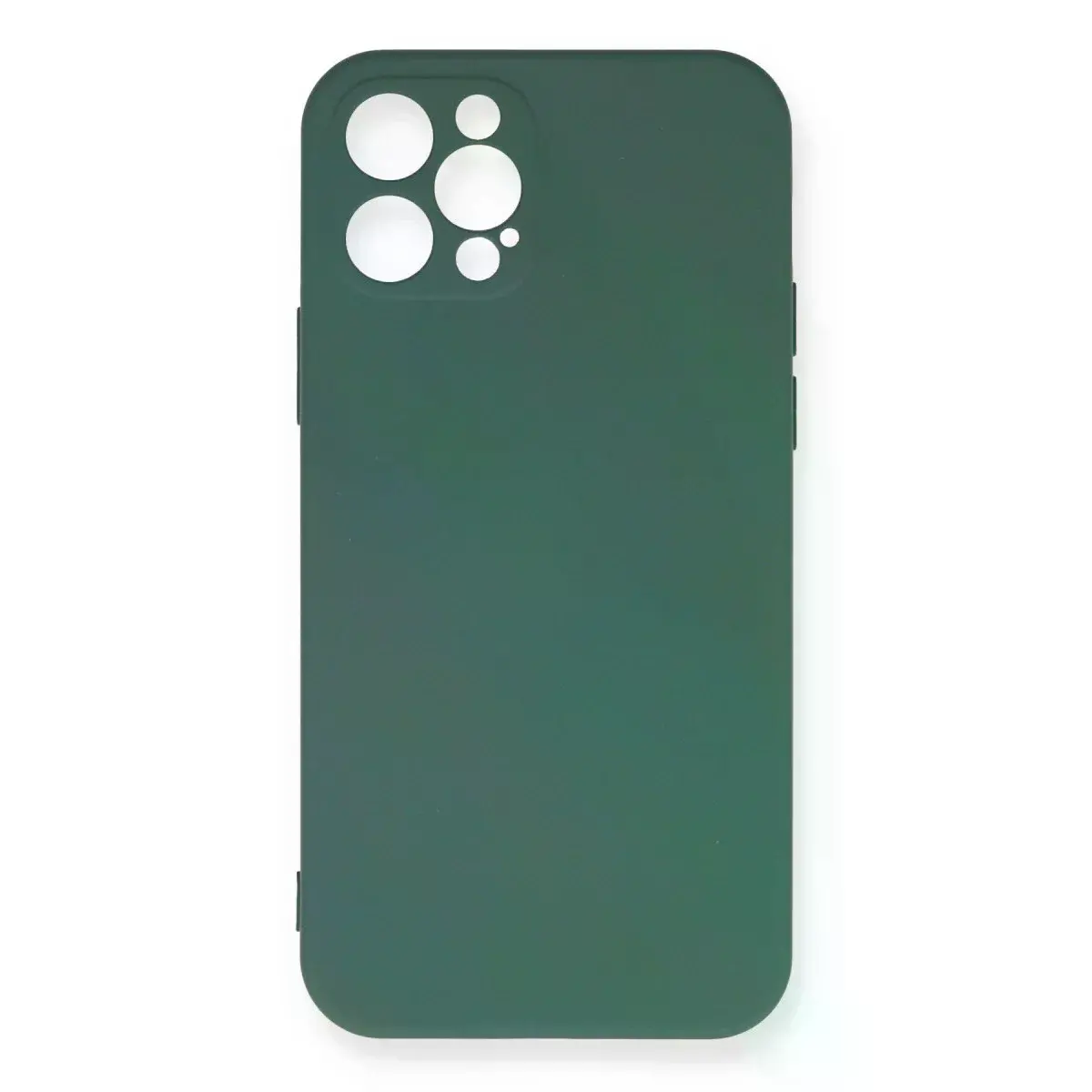İphone 12 Pro Max Kılıf Nano İçi Kadife Silikon - Koyu Yeşil