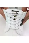 Çocuklar İçin Kolay Kullanımlı Mıknatıslı Ayakkabı Bağcığı Beyaz Renk-1