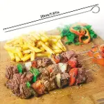 10 Adet Paslanmaz Çelik Mangal Şişi Seti – 20 Cm Metal Çöp Şiş Ve Izgara Şişleri-1