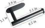 Kendinden Yapışkanlı Tuvalet Kağıtlığı – Mat Siyah Modern Banyo Rulo Askısı-3