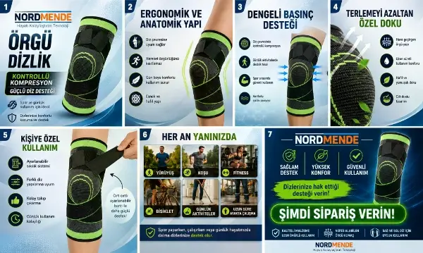 Örgü Dizlik | Kontrollü Kompresyonlu Diz Destekleyici