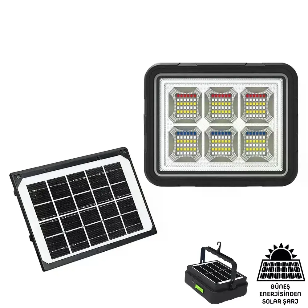 Wison Ws-5570 150 Watt Güneş Enerjili Solar Kamp Feneri Projektör