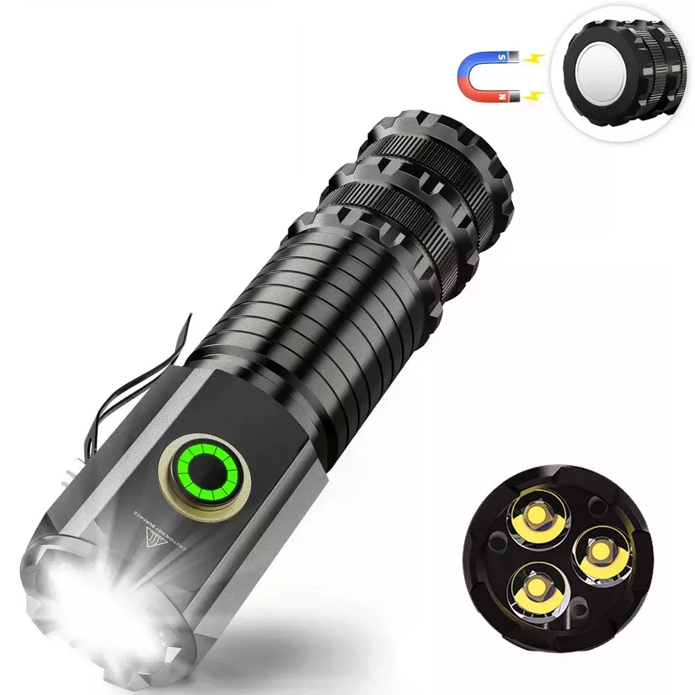 Wison Ws-3838 1500 Lümen Mıknatıslı Usb Şarjlı El Feneri