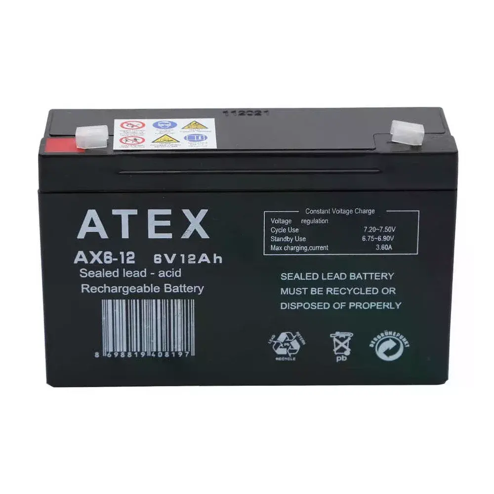 Atex Ax6-12 6v 12ah Akü
