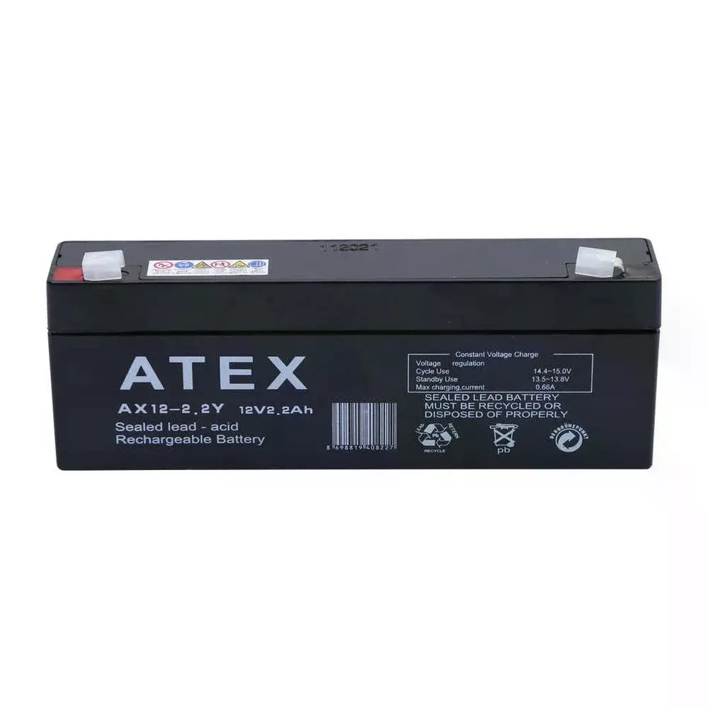 Atex Ax12-2.2 12v 2.2ah Yatay Akü