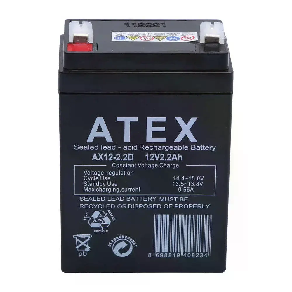 Atex Ax12-2.2 12v 2.2ah Dik Akü