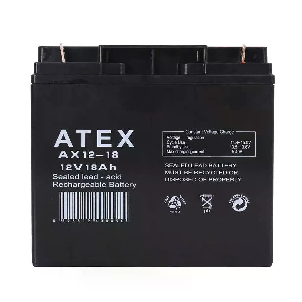 Atex Ax12-18 12v 18ah Akü