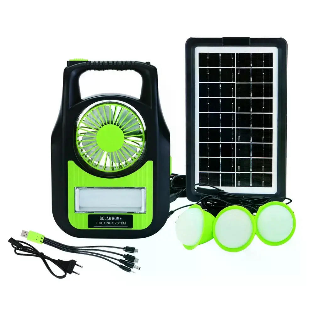 Gold Silver Gs-909 Bluetooth Radyo Usb Güneş Paneli Dahil Solar Enerjili 3 Ampullü Şarjlı Spot Fener