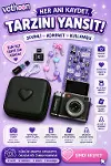 4K Çantalı Dijital Retro Video Kamera 48MP 16X Zoom Işıklı (32GB) Kart Dijital Fotoğraf Makinesi siyah-1