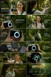4K Çantalı Dijital Retro Video Kamera 48MP 16X Zoom Işıklı (32GB) Kart Dijital Fotoğraf Makinesi Mor-4
