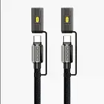 LED Fener ve Alevsiz Çakmak Fonksiyonlu Type-C Şarj ve Data Kablosu 120 cm Siyah-2