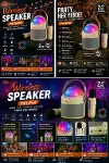 PartyPod Bluetooth 5.3 Destekli Çok Fonksiyonlu Kablosuz Mikrofon Ve Hoparlör-4