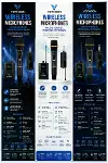 Wireless Mikrofon Sistemi UHF Kablosuz El Mikrofonu Profesyonel Ses Performansı 50 mt menzil-3