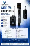 Wireless Mikrofon Sistemi UHF Kablosuz El Mikrofonu Profesyonel Ses Performansı 50 mt menzil-1