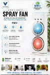 Vothoon Çift Başlıklı Sprey Fan Nemlendirici ve Renkli LED Işıklı beyaz-2