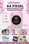 Mini Dijital Kamera 64MP 16x Digital Zoom Retro Vintage 1.4’’Ekranlı Video Kamera Taşınabilir Tasarım Pembe-1