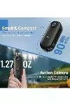 Mini WIFI Aksiyon Kamerası 1080P Taşınabilir Vücut Kamerası Giyilebilir Video Kaydedici Siyah-3