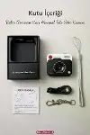 Nostaljik Tasarımı Retro Görünüm Kare Mini Foto Video Kamera 1080P Full HD 32GB Kart Hediyeli-8