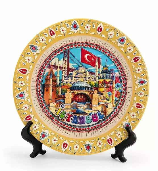 İstanbul Temalı Porselen Dekoratif Tabak 18 Cm Alk5842