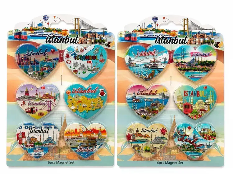 İstanbul Temalı Silikon Buzdolapı Süsü Magnet 6'lı Set Alk5805