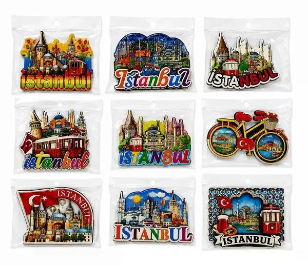 İstanbul Temalı Ahşap Buzdolapı Süsü Magnet Alk5825