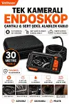 Ekranlı Tek kameralı 30 Mt Sert Kablo Yılan Endoskop Kamera 8 mm 4.3 ınc-1