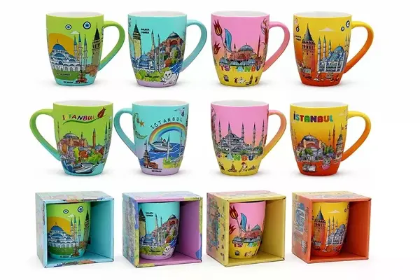 İstanbul Temalı Porselen Kupa Bardak Alk5832