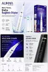Ultrasonic Şarjlı Elektrikli Akıllı Diş Temizleme Cihazı Beyazlatıcı 5 Mod 3+1 Başlık, IPX8 Su Geçirmez Siyah-3