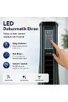Turbo Smart Akıllı Fan Led Ekranlı Kumandalı 90° Hareketli Serinletici Soğutucu Kule tipi Vantilatör-3