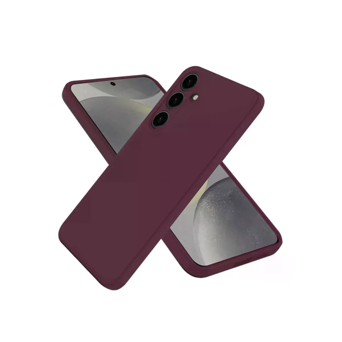 Samsung Galaxy A56 Kılıf First Silikon - Mürdüm