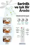 6 Kanatlı 3 Kademeli LED Aydınlatmalı Uzaktan Kumandalı Tavan Vantilatörü-2