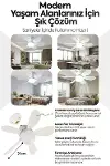 6 Kanatlı 3 Kademeli LED Aydınlatmalı Uzaktan Kumandalı Tavan Vantilatörü-3